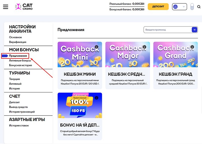 Доступные предложения